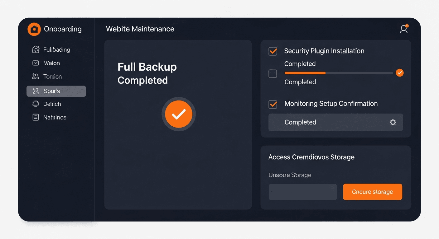 1. Onboarding & Backup